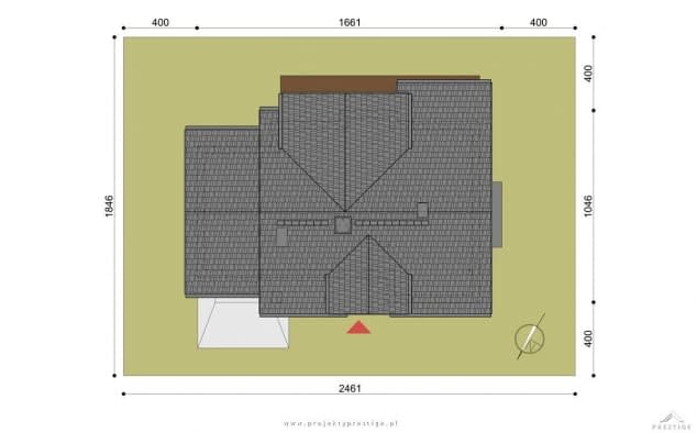 Rzut projektu Henryk I - Usytuowanie na działce