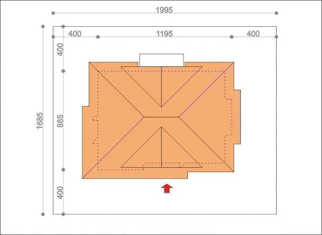 Rzut projektu MINI Reksio N - Usytuowanie na działce