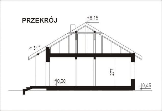 Rzut projektu WB-3927 - Przekrój