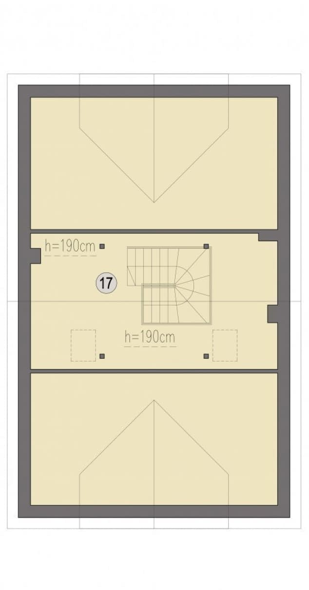 Rzut projektu Miramar A - Strych