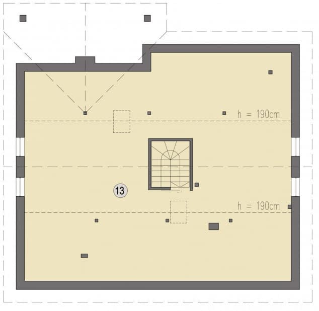 Rzut projektu Sarti C - Poddasze