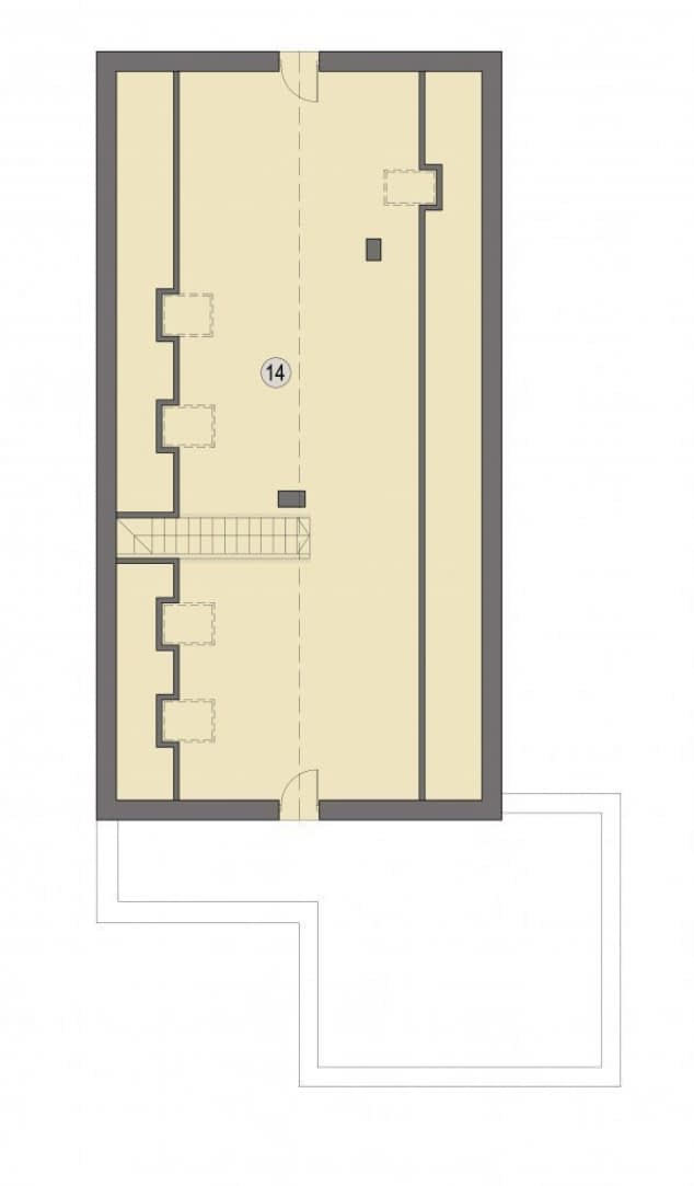 Rzut projektu Zadar A - Poddasze