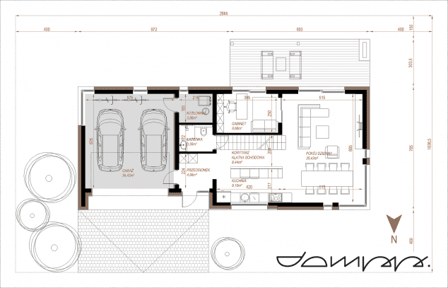 Rzut projektu HOUSE 01 - Rzut parteru