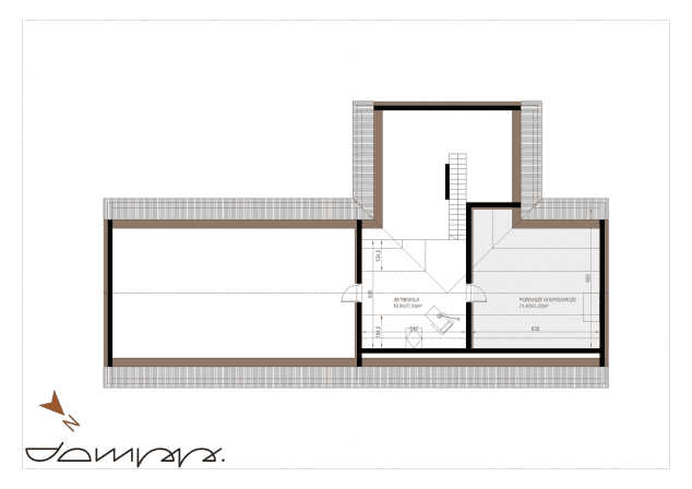 Rzut projektu HOUSE X44 - Rzut poddasza