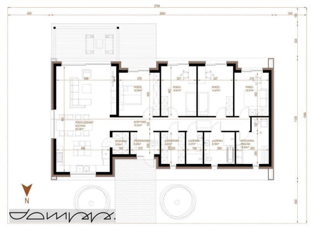 Rzut projektu HOUSE 34 - Rzut parteru