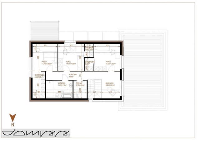 Rzut projektu HOUSE X17 - Rzut poddasza