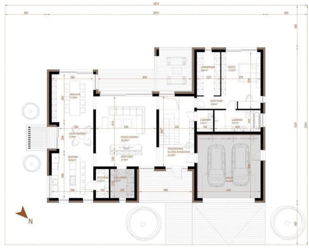 Rzut projektu HOUSE X19 - Rzut parteru