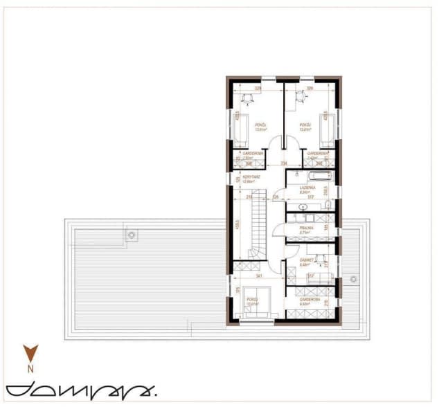Rzut projektu HOUSE X28 - Rzut poddasza