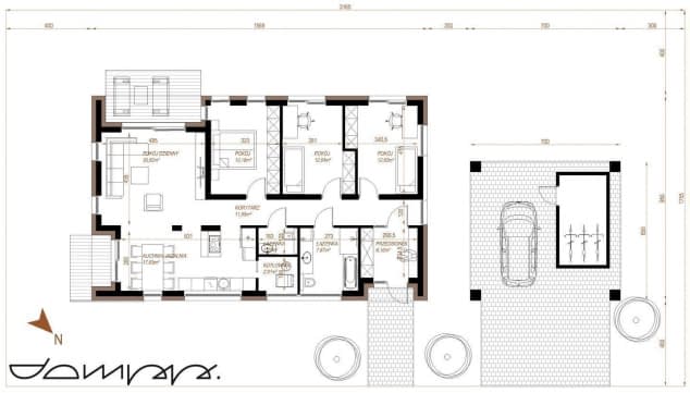 Rzut projektu HOUSE 05 - Rzut parteru