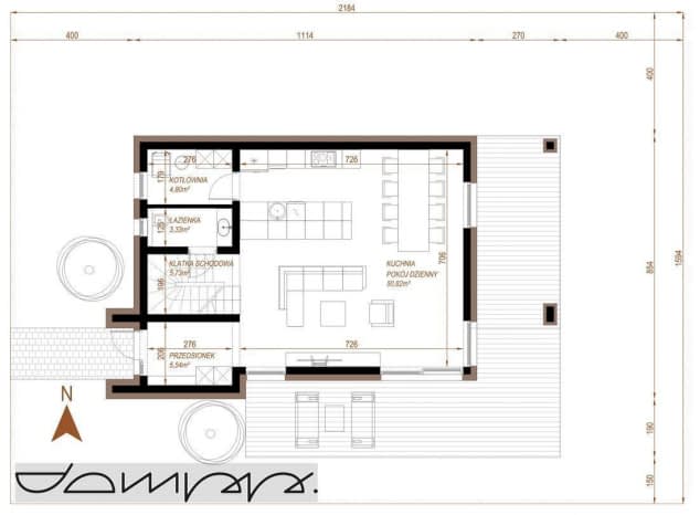 Rzut projektu HOUSE 09 - Rzut parteru