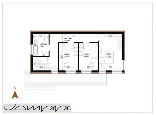 Rzut projektu HOUSE 09 - Rzut poddasza