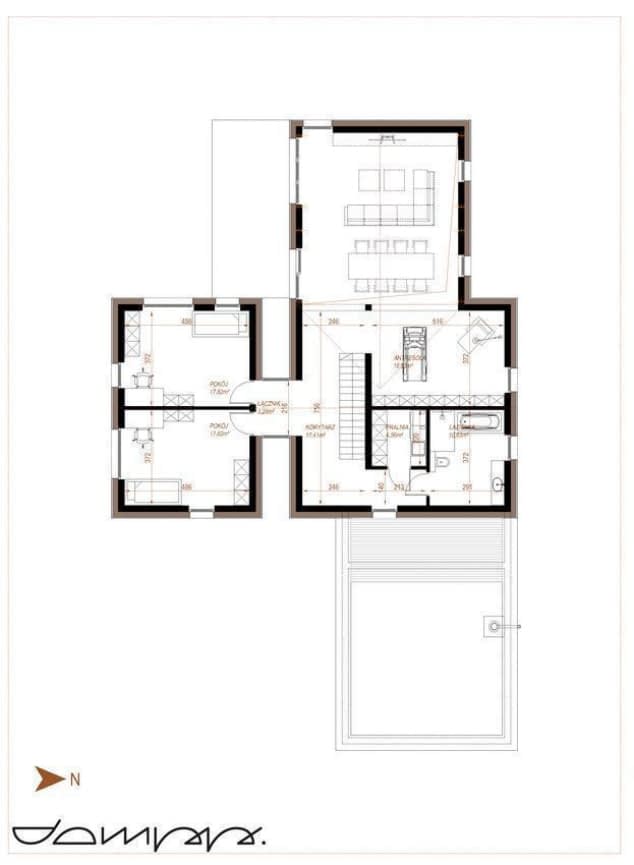 Rzut projektu HOUSE X03 - Rzut poddasza