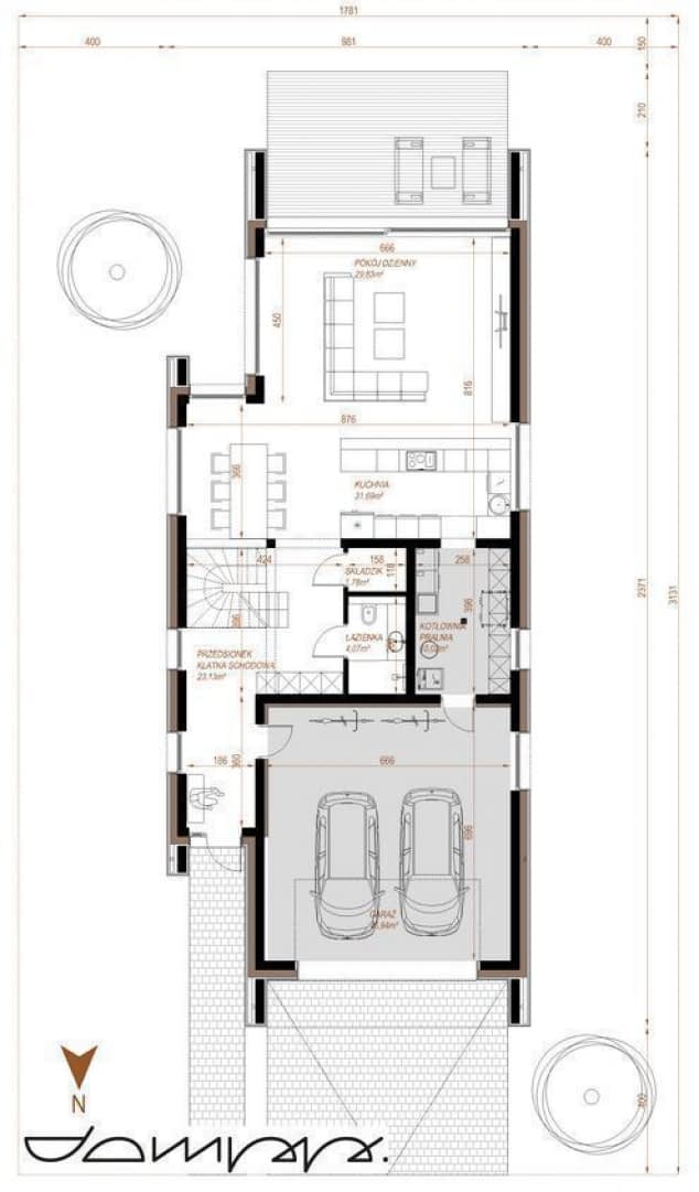 Rzut projektu HOUSE X06 - Rzut parteru