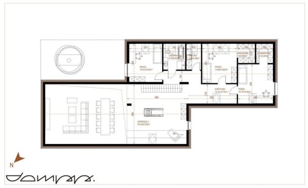 Rzut projektu HOUSE X09 - Rzut poddasza