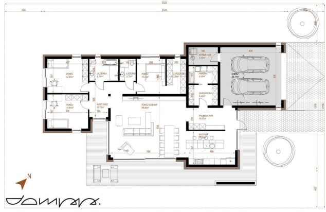 Rzut projektu HOUSE 11.1 - Rzut parteru