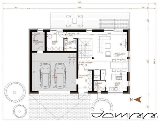 Rzut projektu HOUSE 07 - Rzut parteru