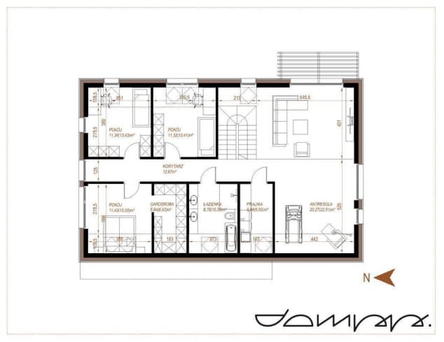 Rzut projektu HOUSE 07 - Rzut poddasza