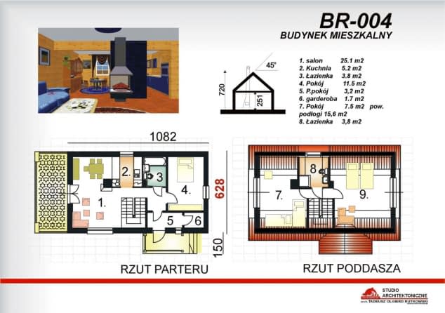 Rzut projektu BR-004 - Rzut