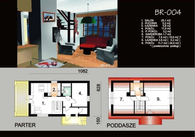 Rzut projektu BR-004 - Rzut
