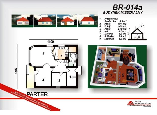 Rzut projektu BR-014a - Rzut