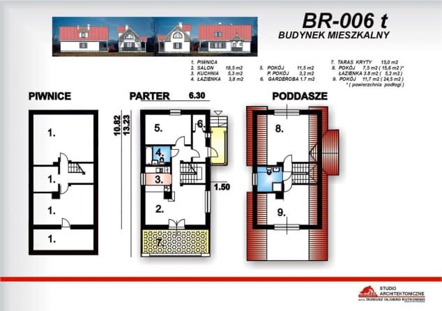 Rzut projektu BR-006t - Rzut