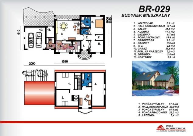 Rzut projektu BR-029 - Rzut