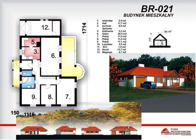 Rzut projektu BR-021 - Rzut
