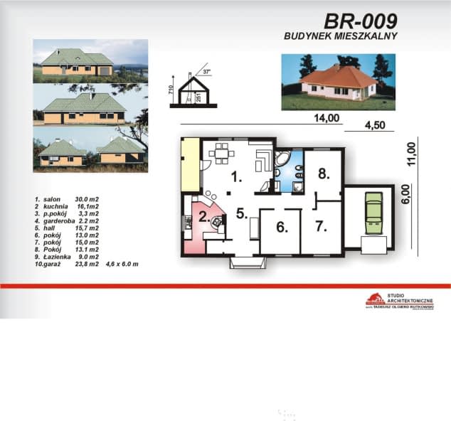 Rzut projektu BR-009 - Rzut