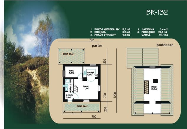Rzut projektu BR-132 - Rzut