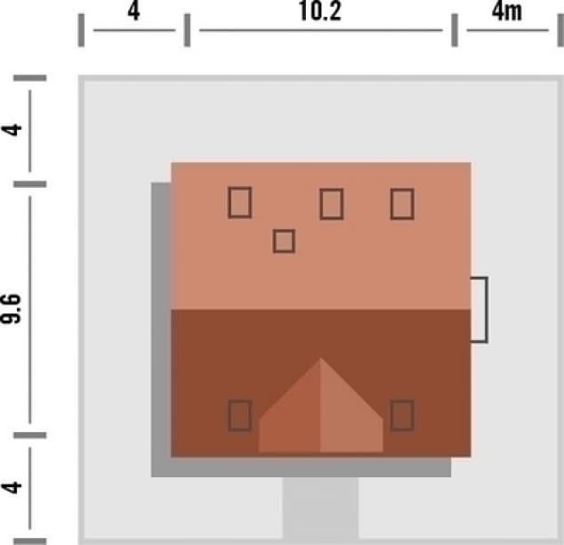 Rzut projektu Tetris 2 - Rzut na działce