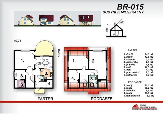 Rzut projektu BR-015 - Rzut