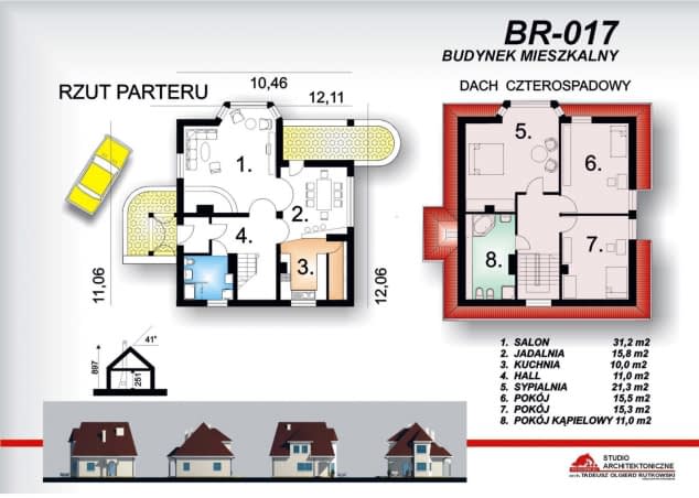 Rzut projektu BR-017 - Rzut