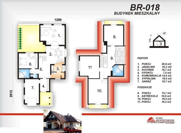 Rzut projektu BR-018 - Rzut
