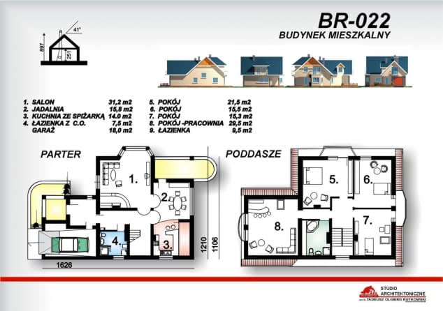 Rzut projektu BR-022 - Rzut