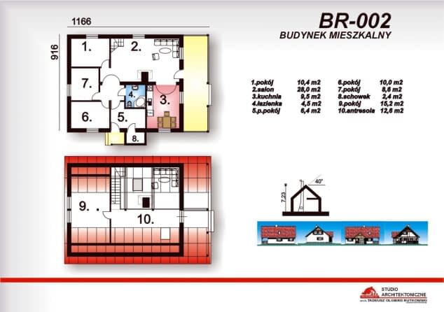Rzut projektu BR-002 - Rzut