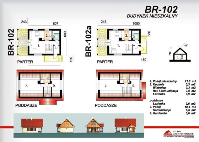 Rzut projektu BR-102 - Rzut