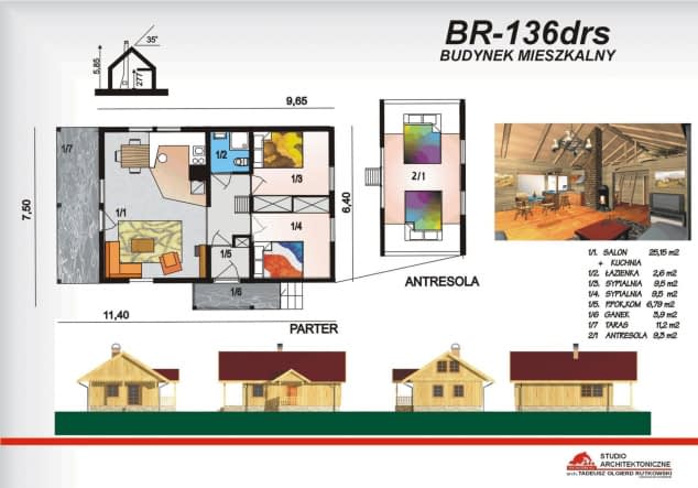 Rzut projektu BR-136drs - Rzut