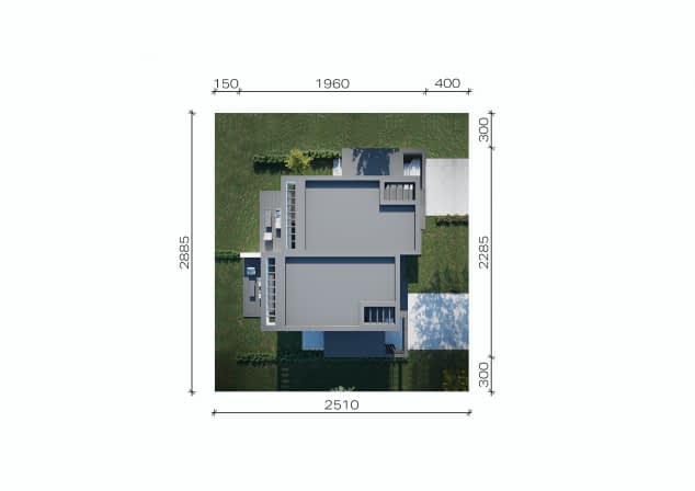 Rzut projektu NewHouse 744 B w1 - Usytuowanie na działce