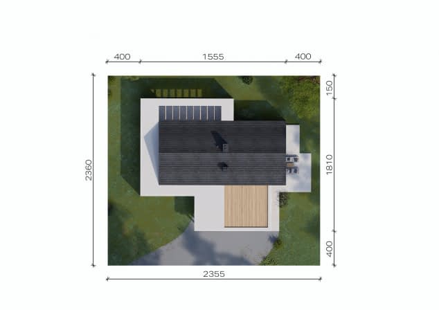 Rzut projektu NewHouse 716 - Usytuowanie na działce