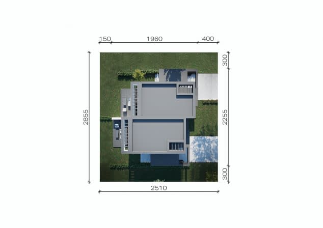 Rzut projektu NewHouse 744 D w1 - Usytuowanie na działce