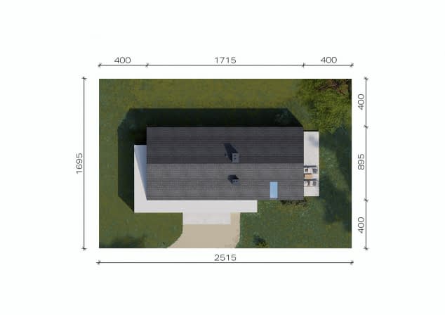 Rzut projektu NewHouse 714 - Usytuowanie na działce