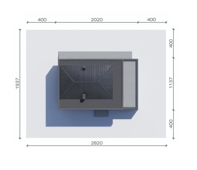 Rzut projektu NewHouse 727 w1 - Usytuowanie na działce