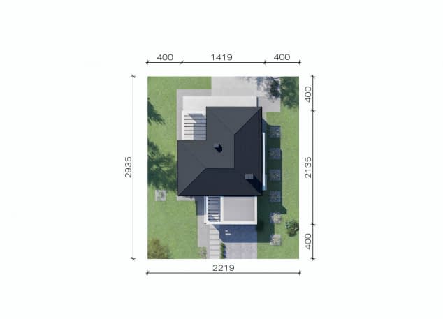 Rzut projektu NewHouse 708 w1 - Usytuowanie na działce