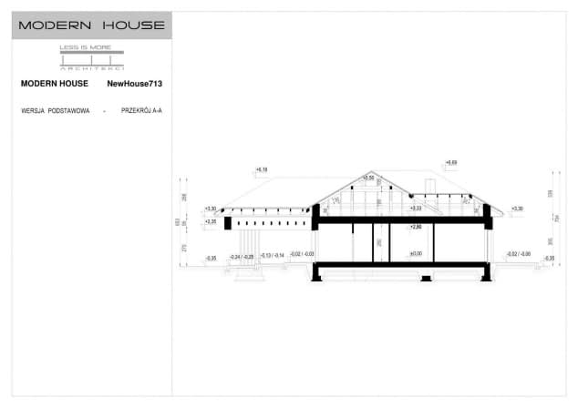 Rzut projektu NewHouse 713 - Przekrój
