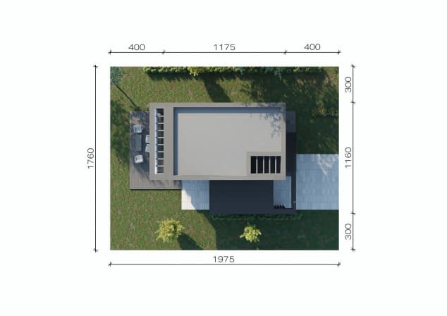 Rzut projektu NewHouse 744 w1 - Usytuowanie na działce