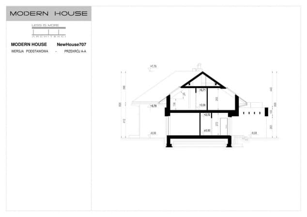 Rzut projektu NewHouse 707 - Przekrój