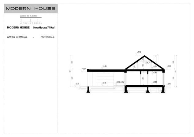 Rzut projektu NewHouse 719 w1 - Przekrój