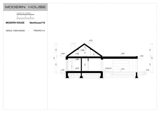 Rzut projektu NewHouse 719 - Przekrój