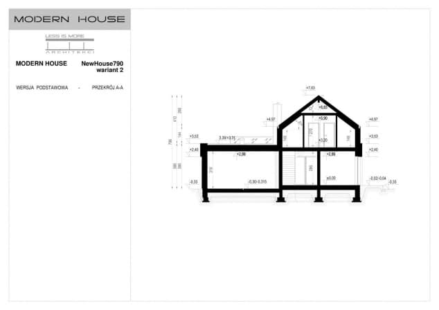 Rzut projektu NewHouse 790 w2 - Przekrój