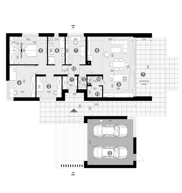 Rzut projektu NewHouse 714 G2 - Rzut parteru